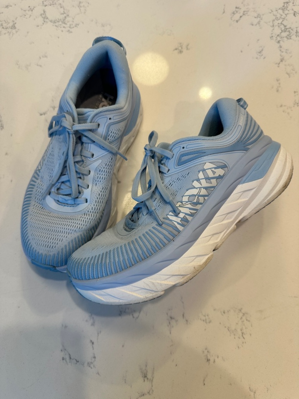 Hoka One One Blue Lace up Athletic shoes size 8